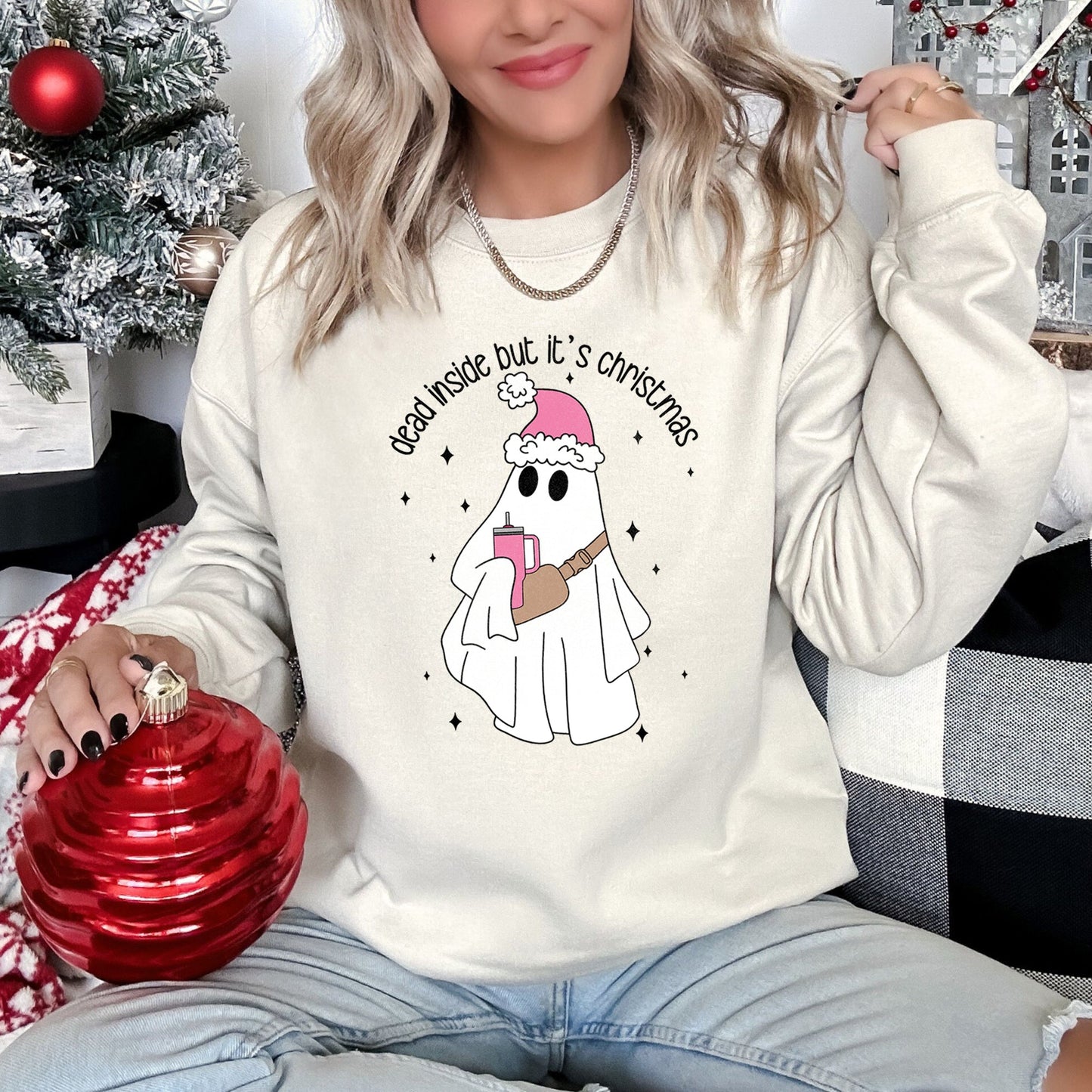 Dead Inside But It's Christmas Retro Sweatshirt