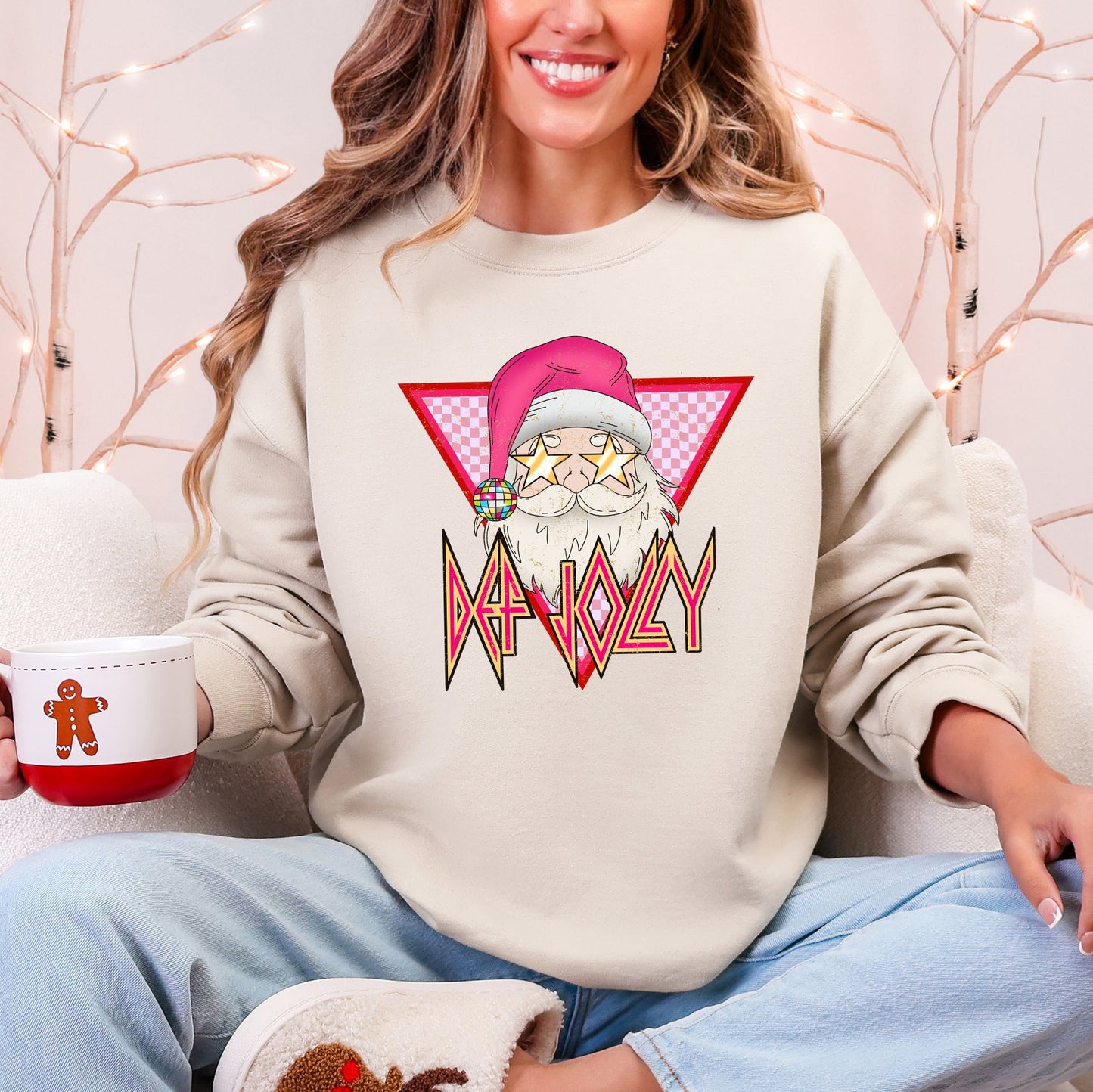 Def Jolly, Santa, Retro, Christmas, Funny Sweatshirt