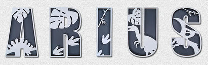 Name Sign For Nursery, Boho Nursery Sign, Family Name Signs, 3D Wall Art for Children & Kids Rooms, Baby Shower, First birthday gift (Floran)