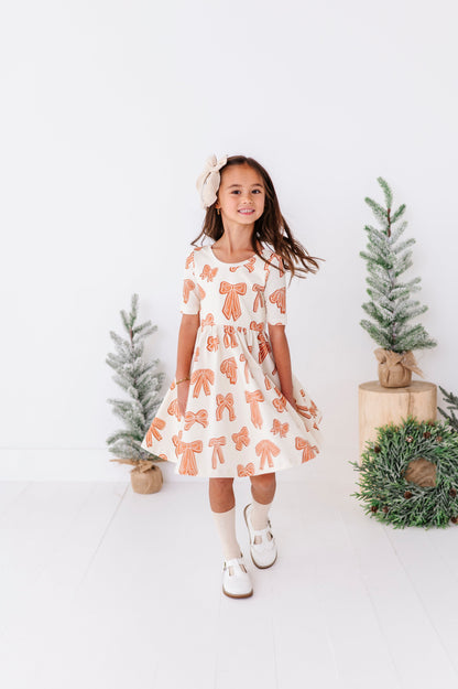 Gingerbread Bow | Scoop Back Dress