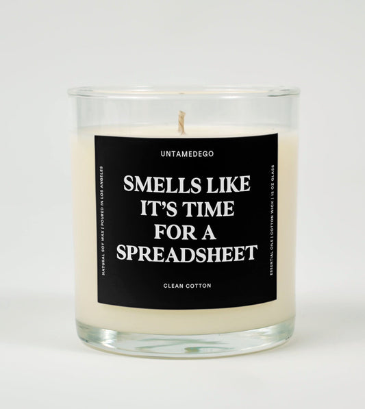 Smells Like It’s Time for a Spreadsheet | Funny Candle