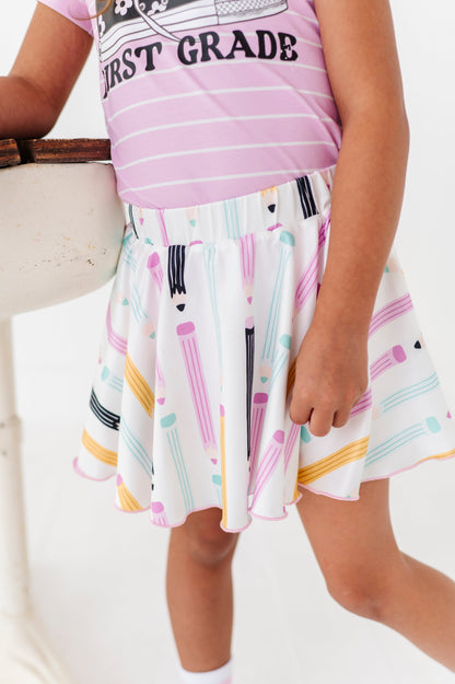 Pretty Pencils Spin Skort