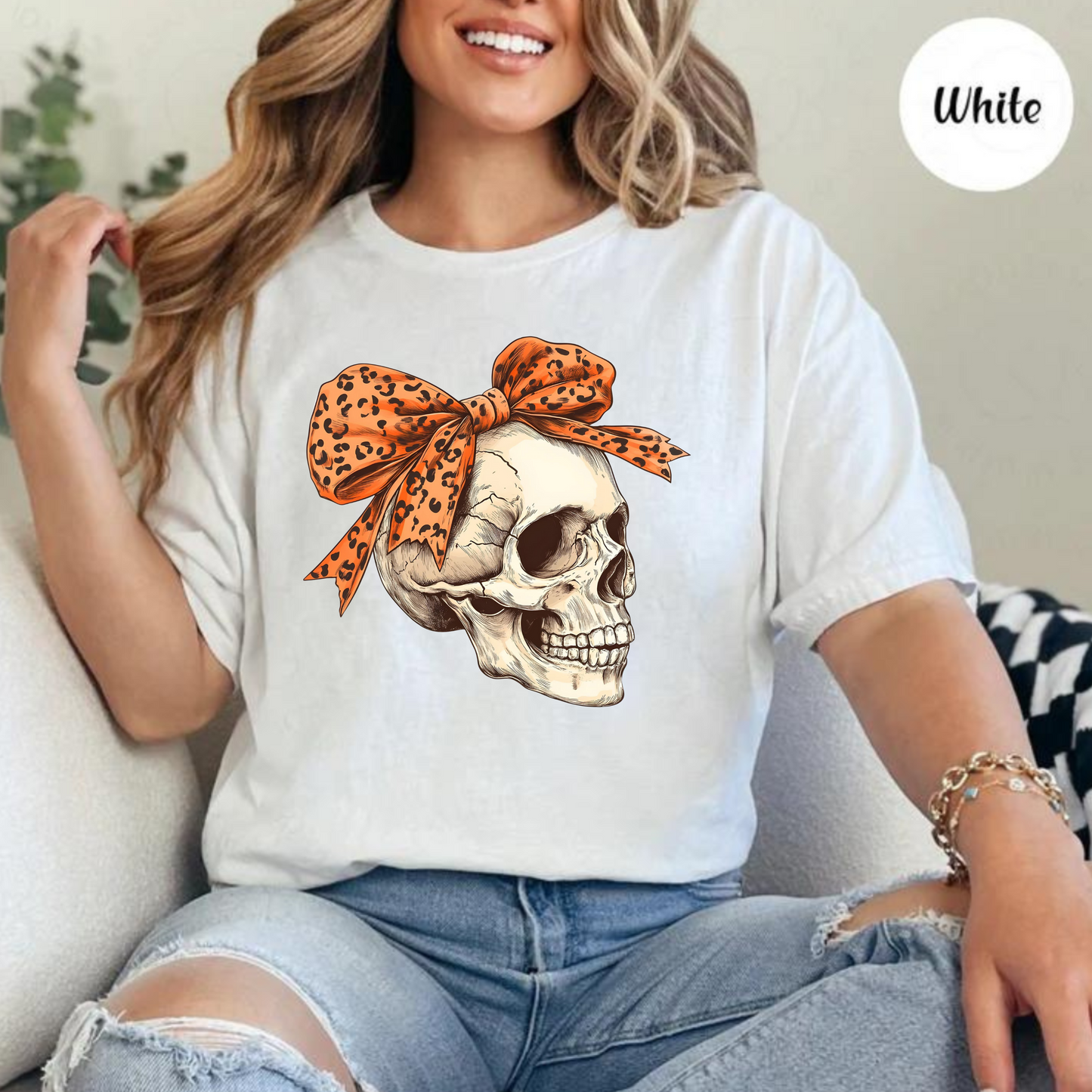 Skull with Bows Graphic Tee