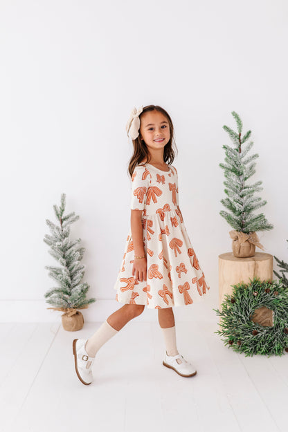 Gingerbread Bow | Scoop Back Dress