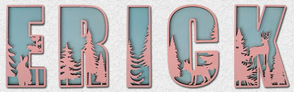 Name Sign For Nursery, Boho Nursery Sign, Family Name Signs, 3D Wall Art for Children & Kids Rooms, Baby Shower, First birthday gift (Floran)