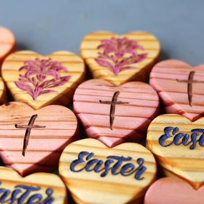 Engraved Easter Hearts