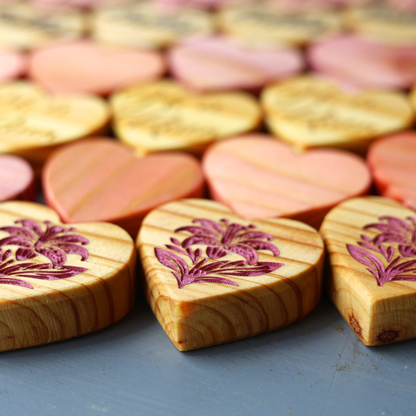 Engraved Easter Hearts