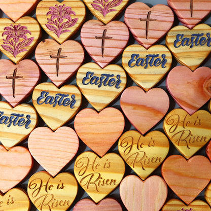 Engraved Easter Hearts