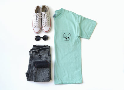 Frenchie Mama French Bulldog Comfort Colors Pocket T Shirt