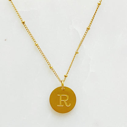 Ellison + Young: Singular Charm Initial Necklace - Aaria Tees