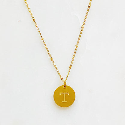 Ellison + Young: Singular Charm Initial Necklace - Aaria Tees