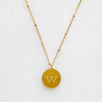 Ellison + Young: Singular Charm Initial Necklace - Aaria Tees