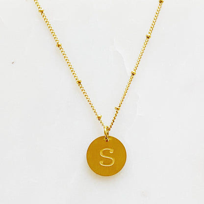 Ellison + Young: Singular Charm Initial Necklace - Aaria Tees