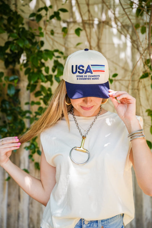 USA HOME OF THE COWBOYS CANVAS CAP