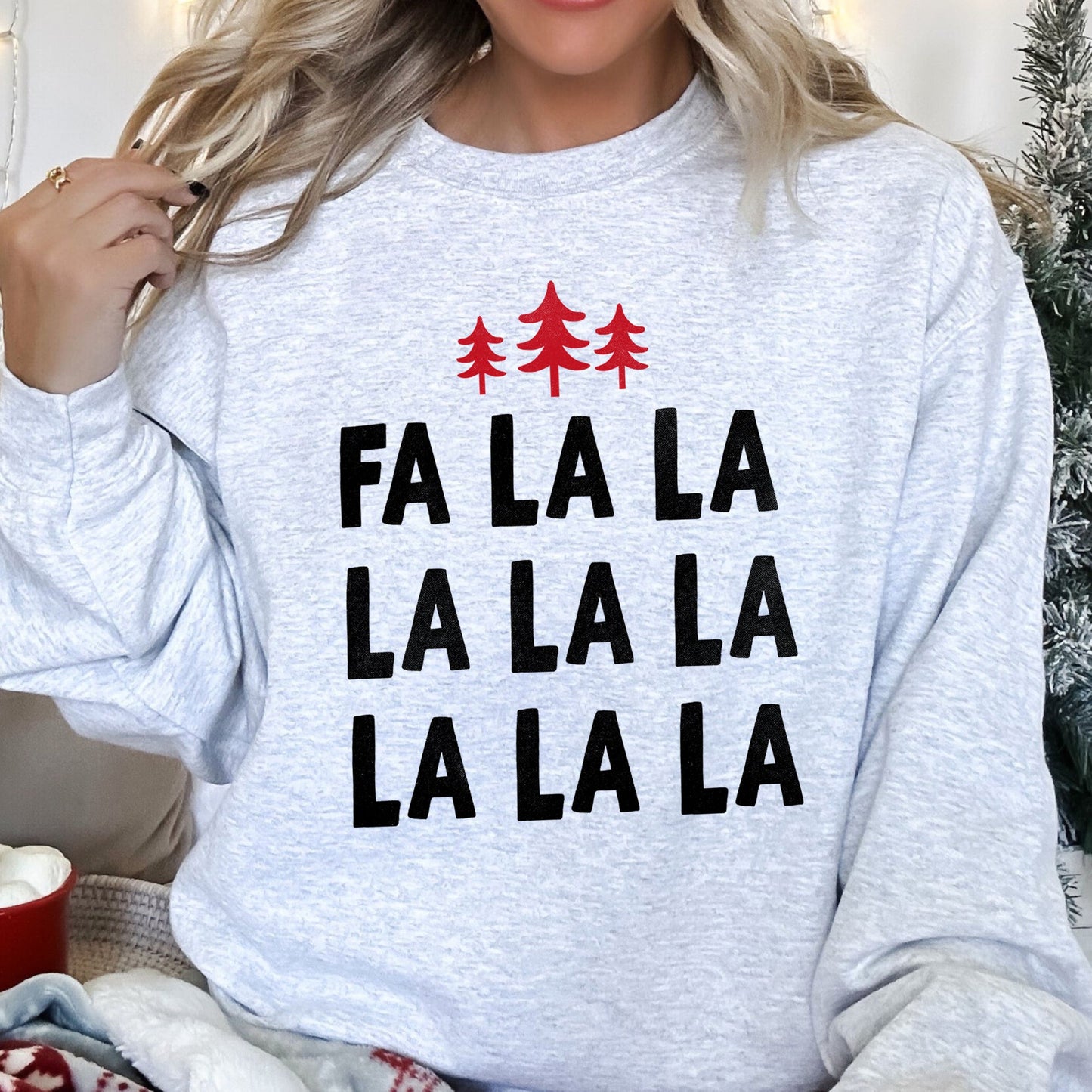 Fa La La Retro Christmas Trees Sweatshirt