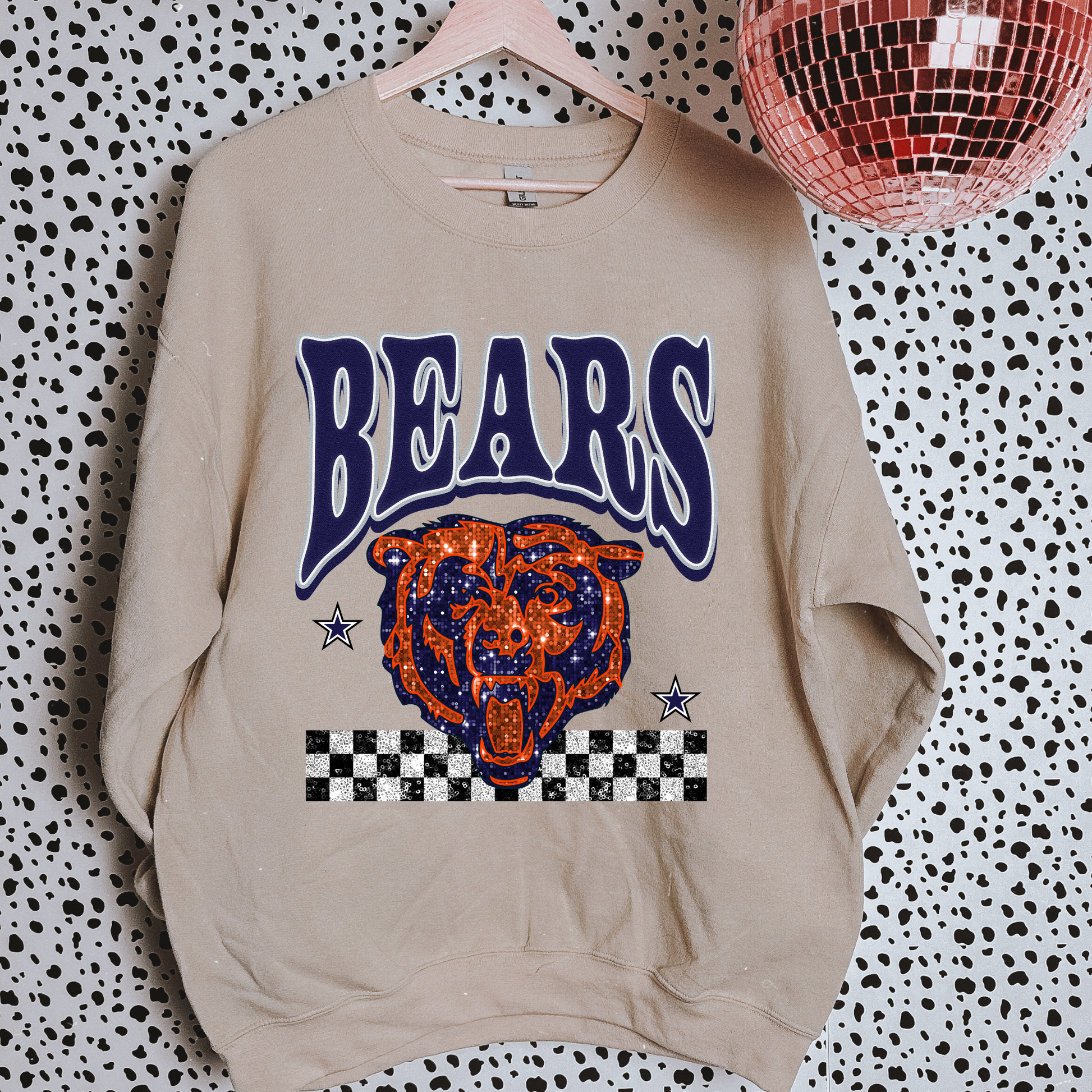 Faux Glitter Bears Sweatshirt - Aaria Tees