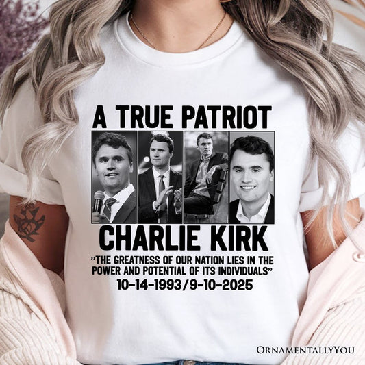 Charlie Kirk American T-Shirt, Made in the USA Memorial Tee Gift