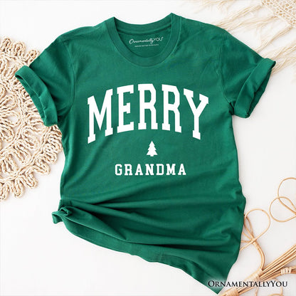 Merry Grandma Retro Christmas T-Shirt, Matching Family Holiday Tee