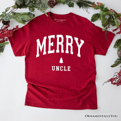 Merry Uncle Retro Christmas T-Shirt, Matching Family Holiday Tee