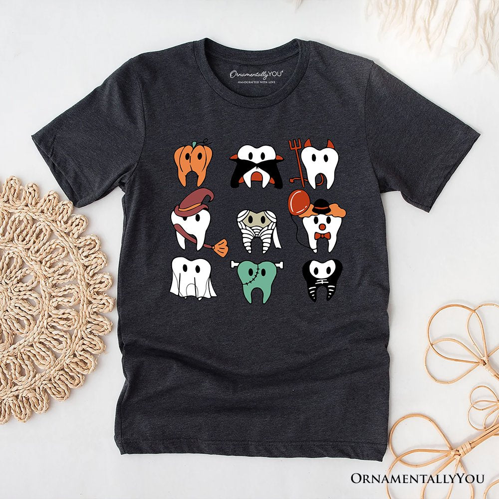 Spooky Halloween Dentist T-Shirt, Teeth Monster Tee for Dental Crew