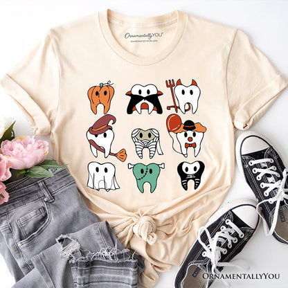 Spooky Halloween Dentist T-Shirt, Teeth Monster Tee for Dental Crew