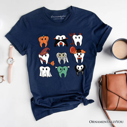Spooky Halloween Dentist T-Shirt, Teeth Monster Tee for Dental Crew