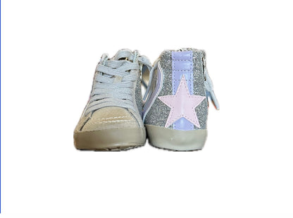 Rooney Toddler Sneakers in Silver Glitter