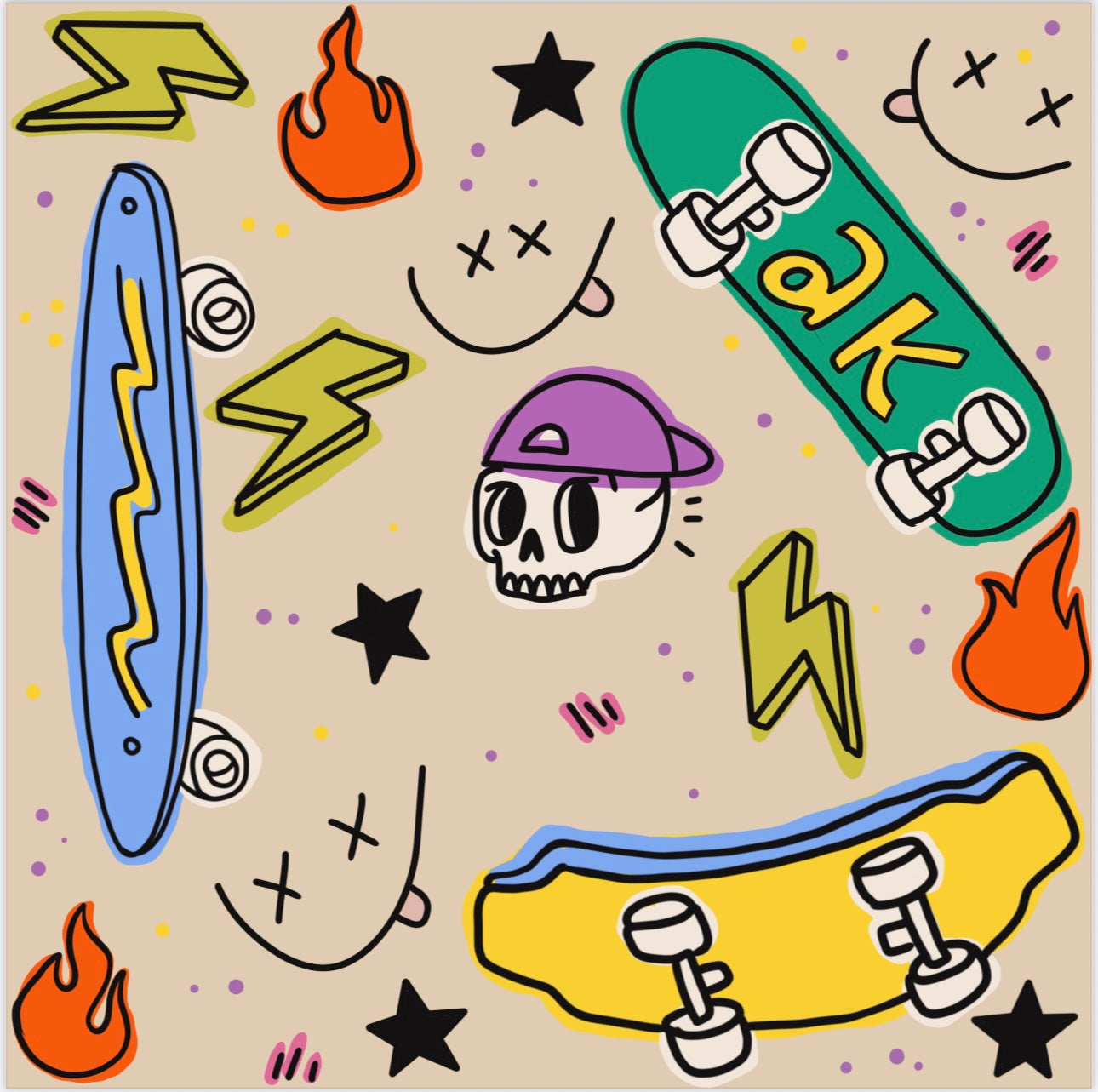 Skate & Snooze-AK Dreamers Bamboo 2PC PJ’s