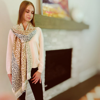 Lovely Rose Luxe Scarf - Aaria Tees