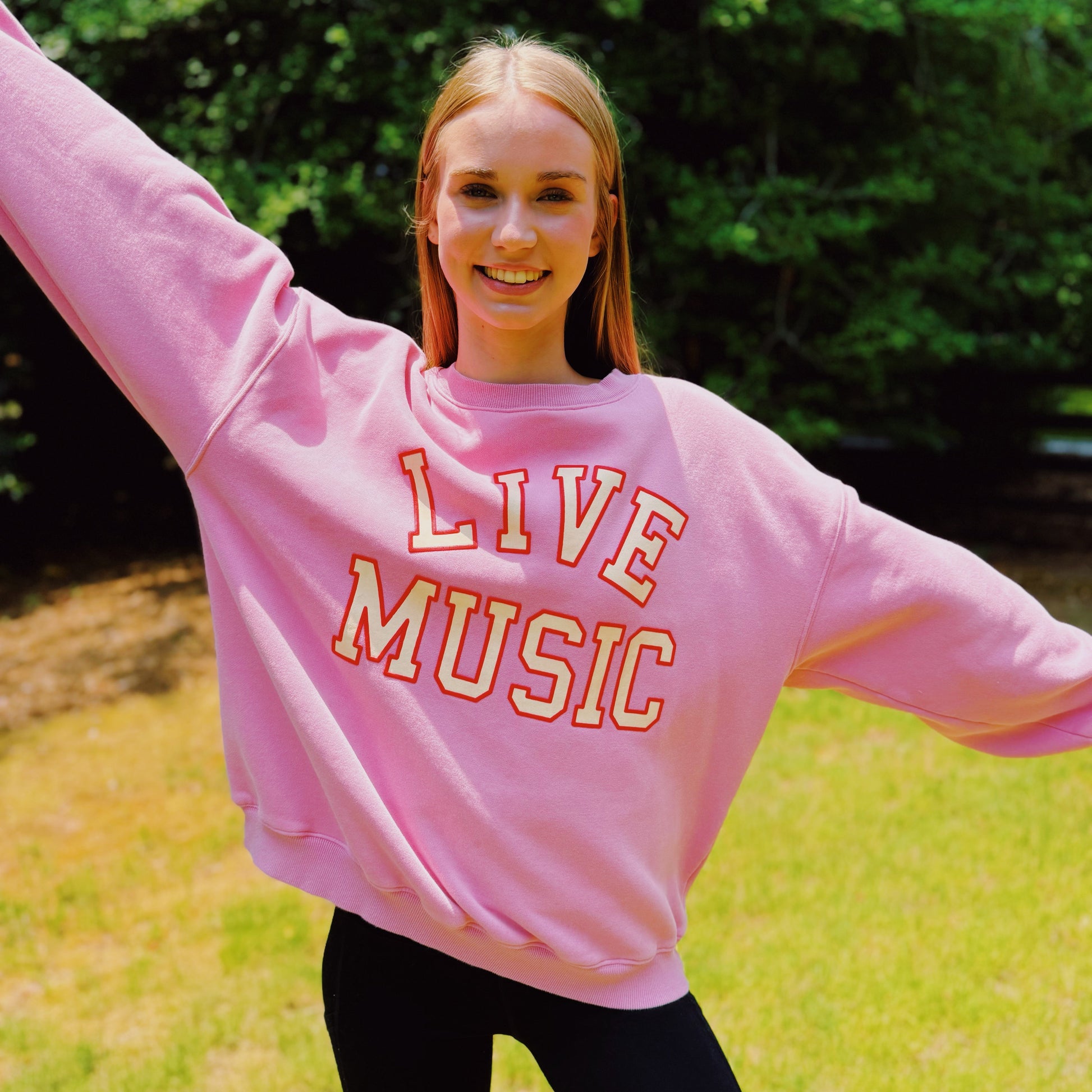 Live Music Lover Oversized Sweatshirt Ellisonyoung.com