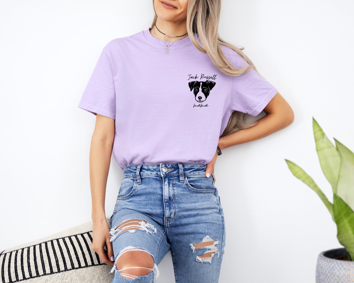 Jack Russell Dog Mom Comfort Colors T Shirt