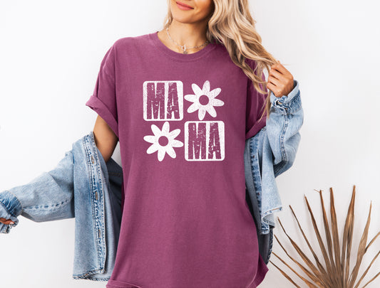 Mama Flower Comfort Colors T Shirt