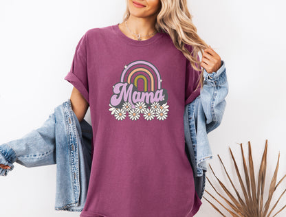 Mama Rainbow Comfort Colors T Shirt