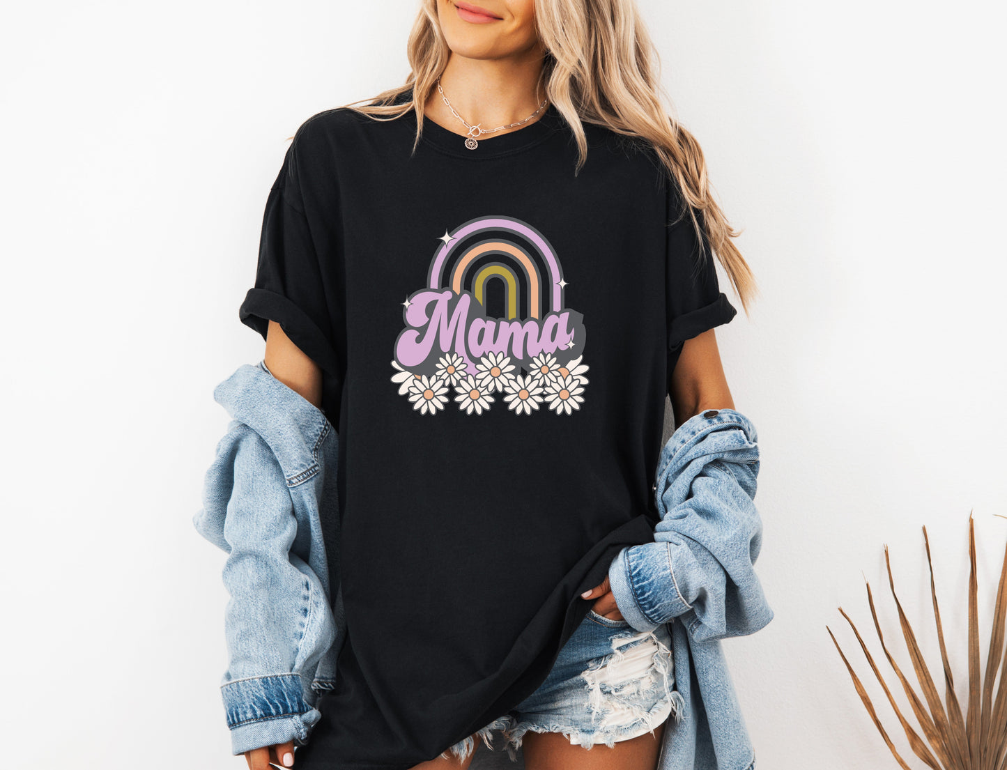 Mama Rainbow Comfort Colors T Shirt