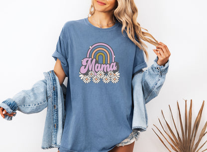 Mama Rainbow Comfort Colors T Shirt