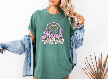 Mama Rainbow Comfort Colors T Shirt
