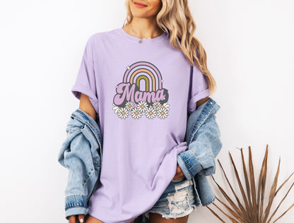 Mama Rainbow Comfort Colors T Shirt