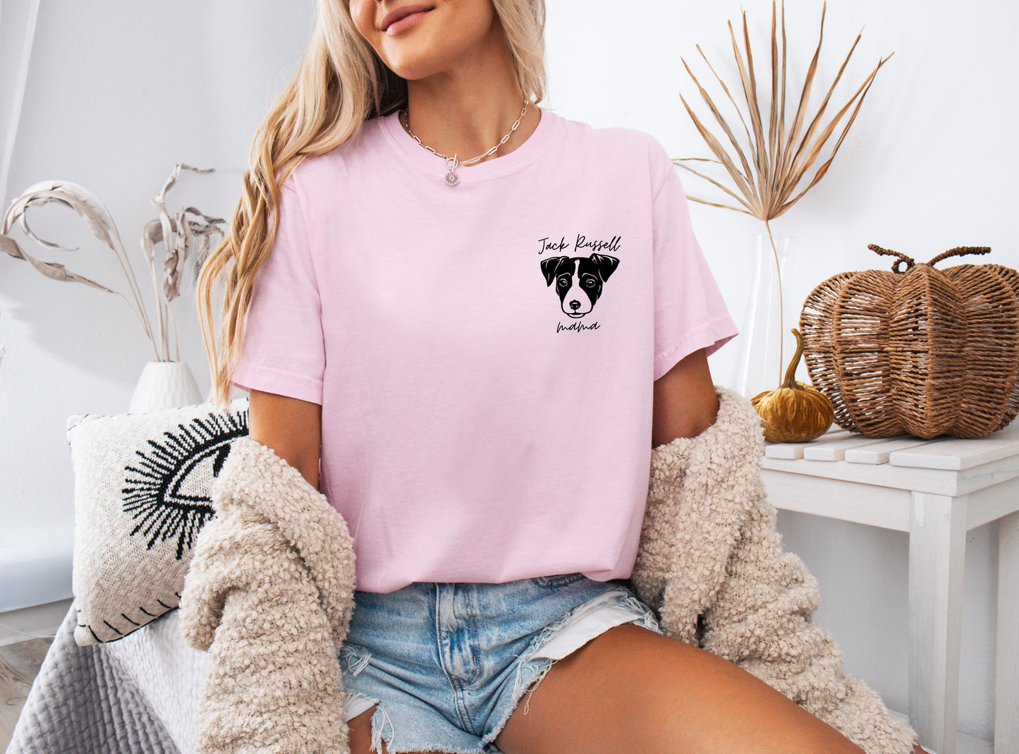 Jack Russell Dog Mom Comfort Colors T Shirt