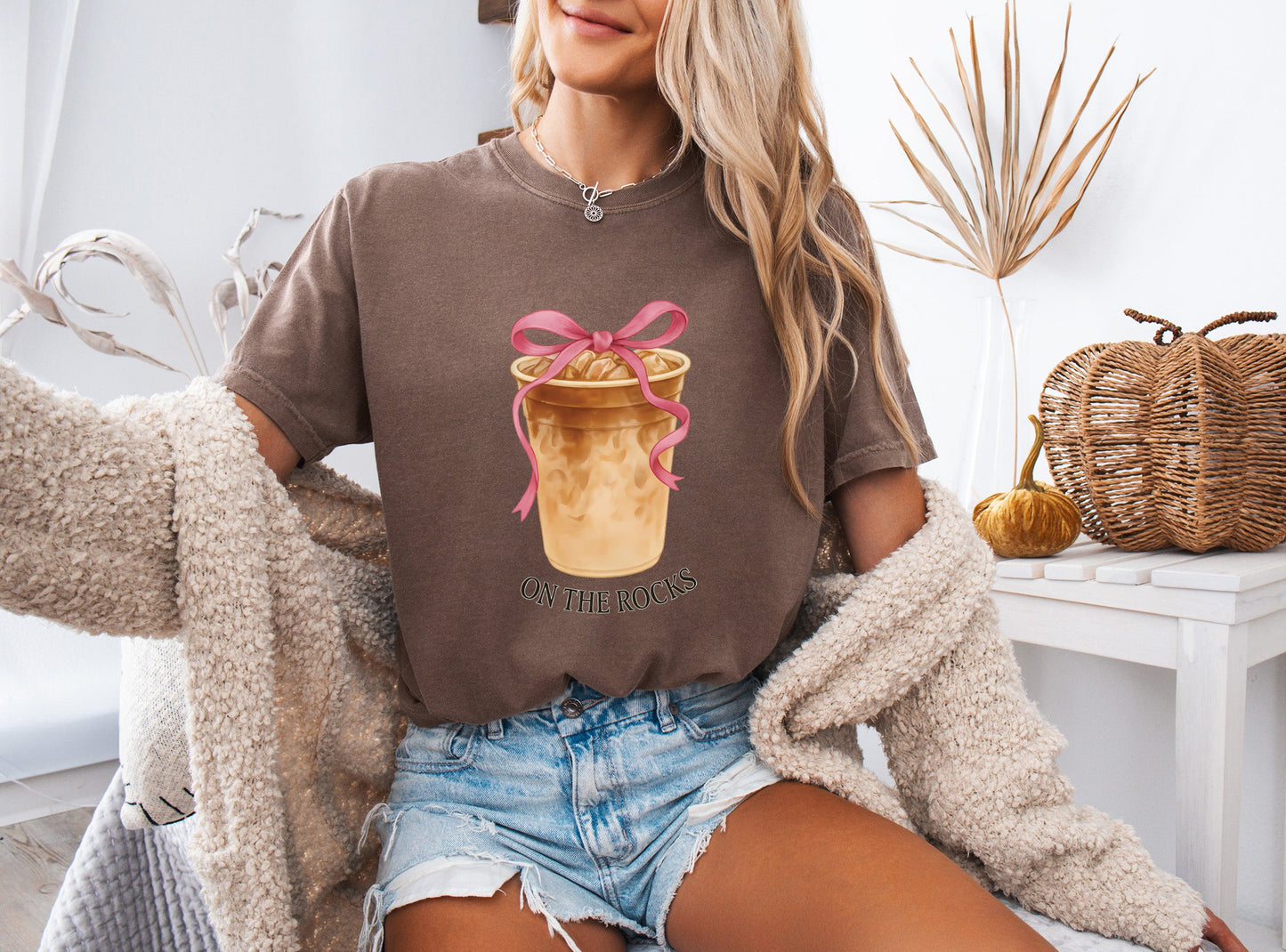 On the Rock Iced Latte Coffee Garment Dyed T Shirt