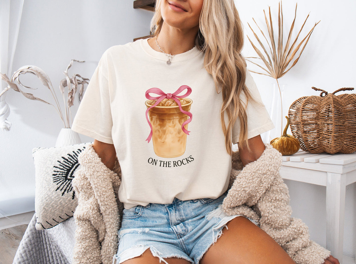 On the Rock Iced Latte Coffee Garment Dyed T Shirt