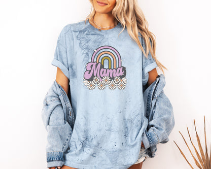 Mama Rainbow Comfort Colors T Shirt