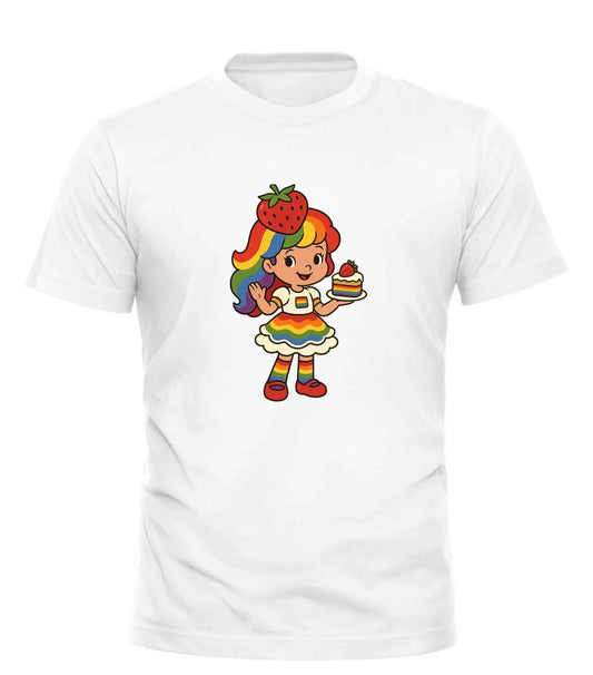GOOD TROUBLE FASHION Funny Strawberry Shortcake Pride Apparel Tee