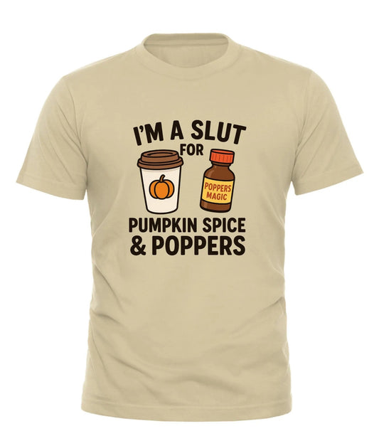 GOOD TROUBLE FASHION Pumpkin Spice and Poppers Tee