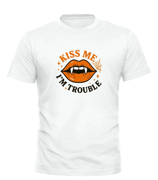 GOOD TROUBLE FASHION kiss me I’m trouble t-shirt - Vampire