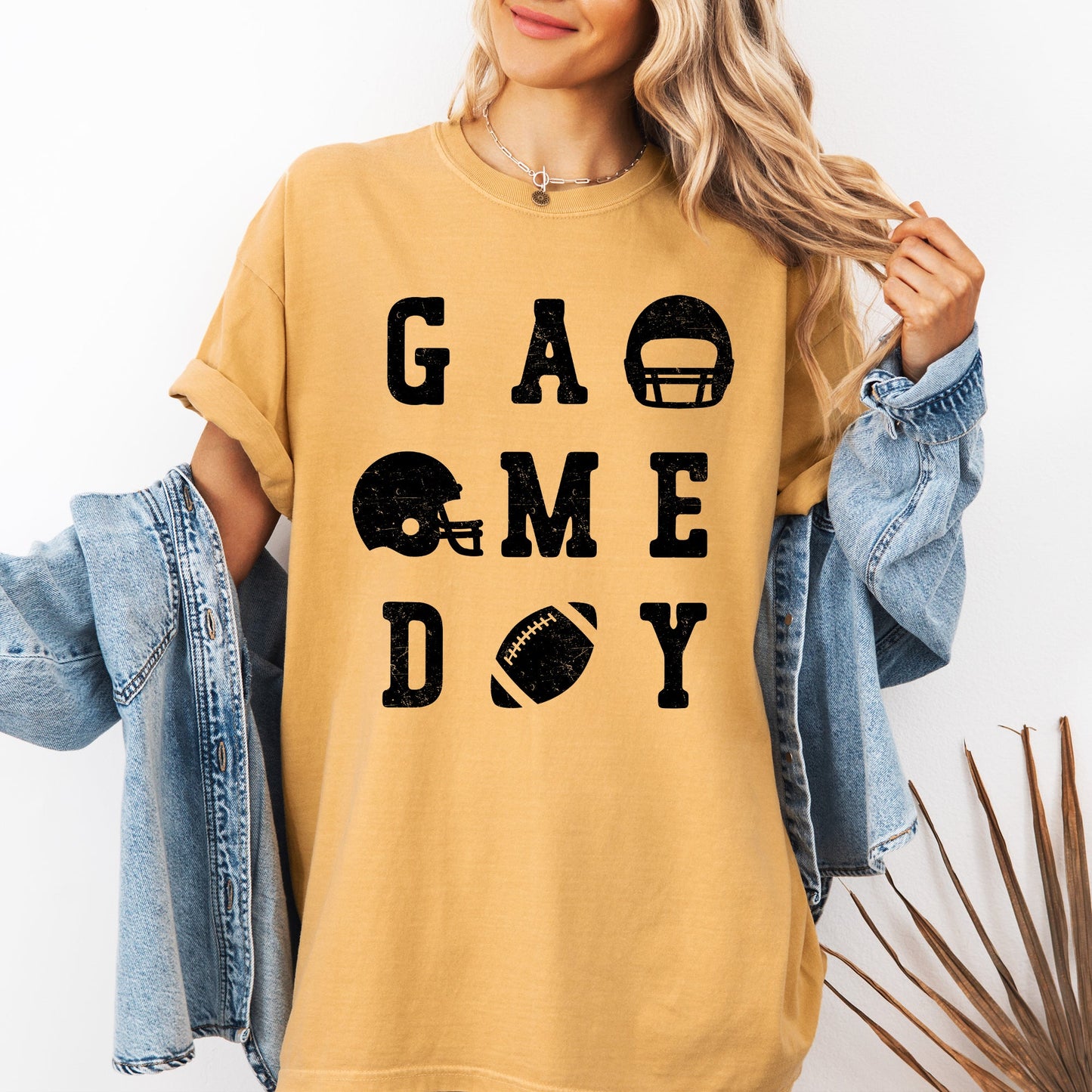 Game Day, Football, Helmet, Sports, Big Game, Touchdown, Tailgate Party Tshirt Comfort Colors T-Shirt