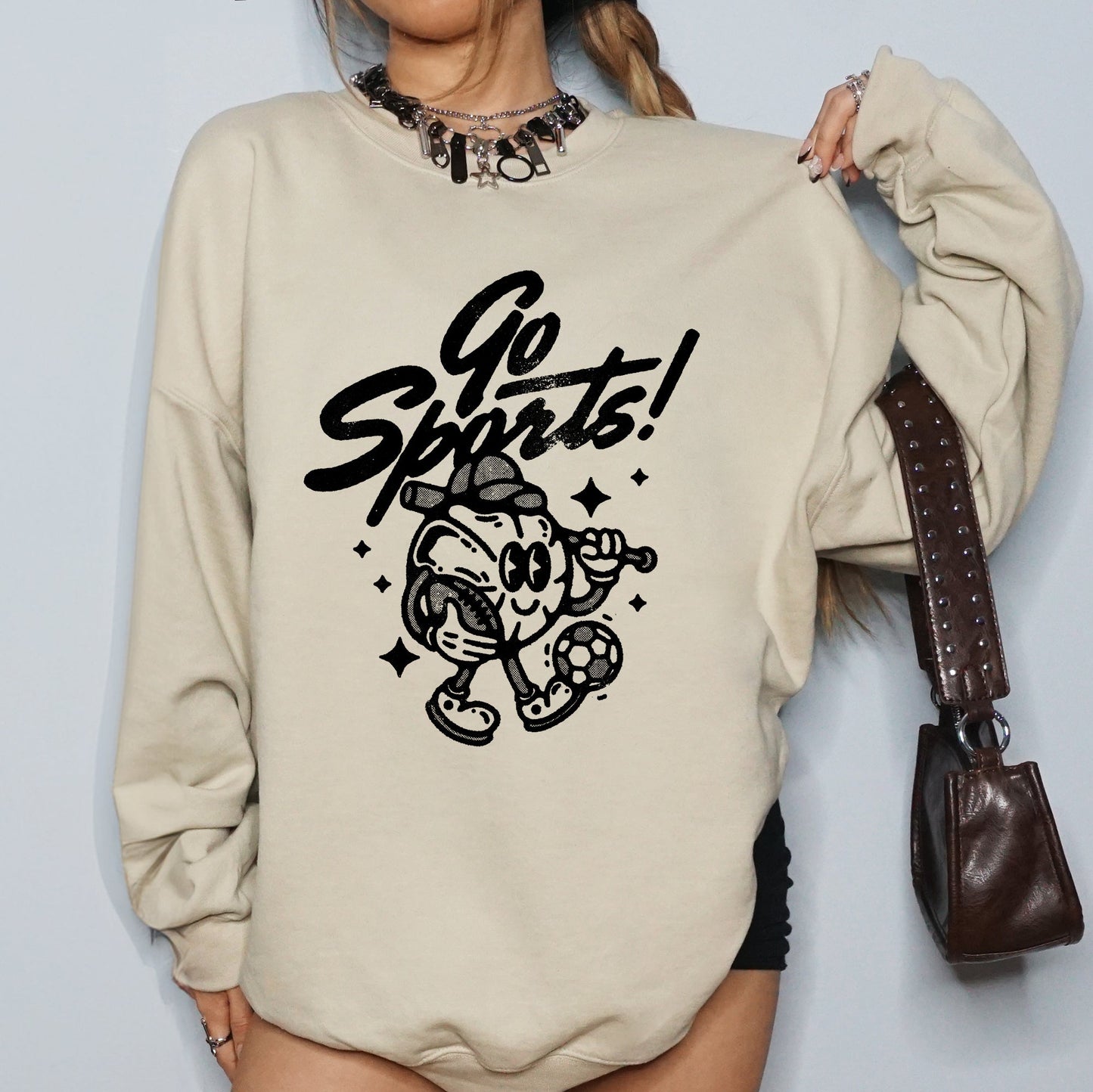 Go Sports, Funny, Football, Baseball, Soccer, Basketball, Tailgate Party Sweatshirt