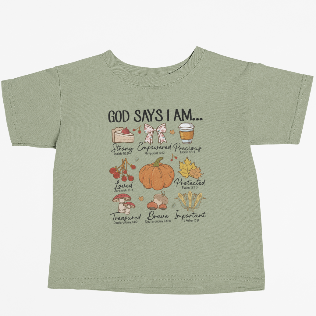 God Says I Am - Fall Edition Youth & Toddler Graphic Tee