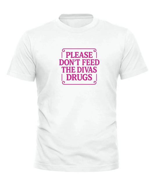 Good Trouble Fashion Diva Drugs Tee Shirt White