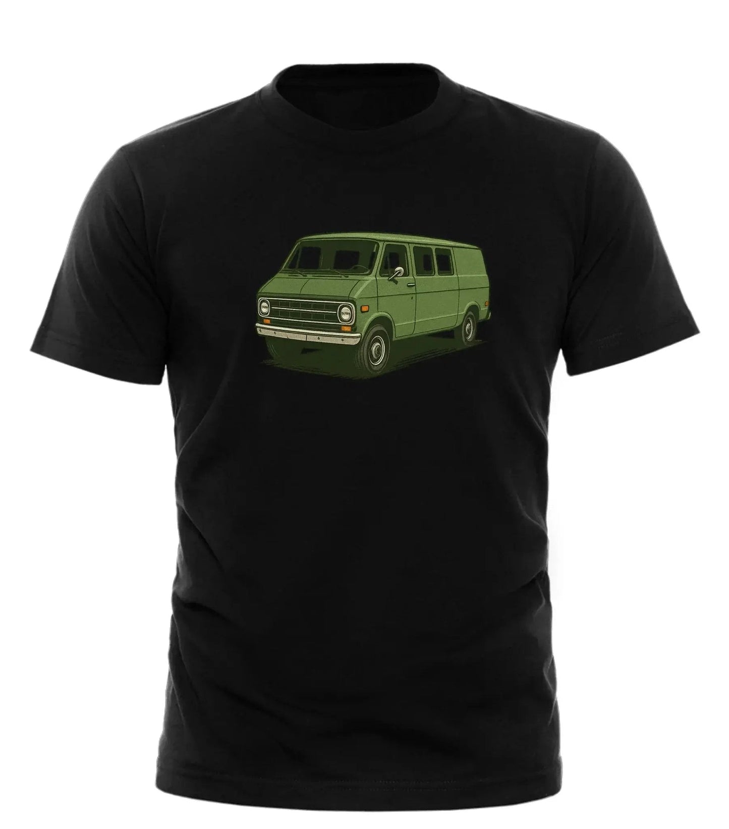 Good Trouble Fashion Retro Van Tee for Men – Casual Graphic T-Shirt