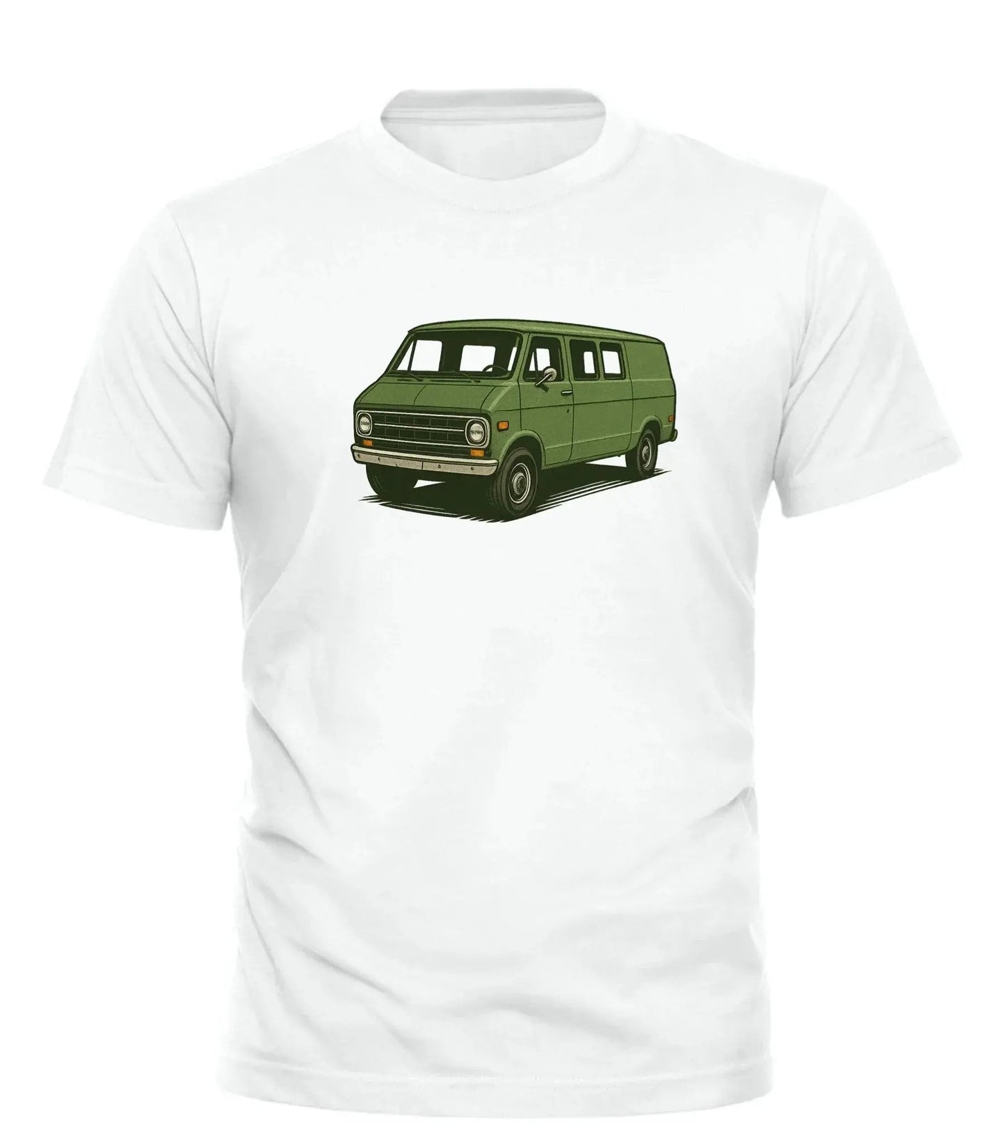 Good Trouble Fashion Retro Van Tee for Men – Casual Graphic T-Shirt